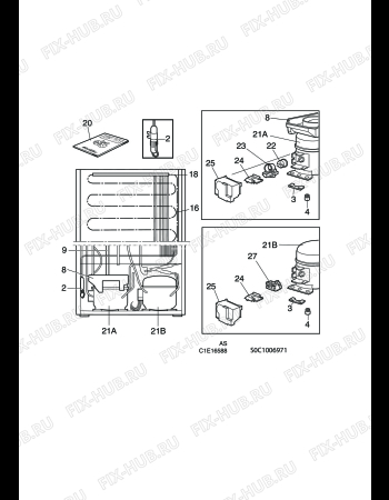 Взрыв-схема холодильника Privileg 045206-0 - Схема узла C10 Cold, users manual