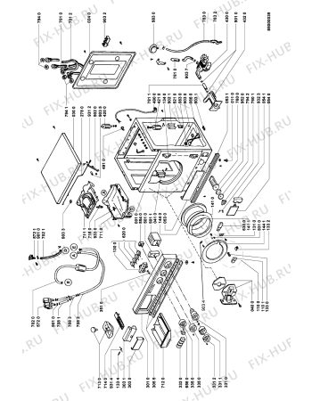 Схема №1 AWG 320 BR с изображением Переключатель для стиральной машины Whirlpool 481941358764