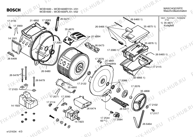 Взрыв-схема стиральной машины Bosch WOB1600PL WOB1600 - Схема узла 03