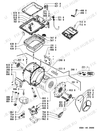 Схема №1 EV 1197 с изображением Микромодуль для стиральной машины Whirlpool 480111104747