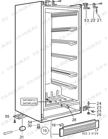 Взрыв-схема холодильника Aeg A1550-4F - Схема узла C10 Cabinet