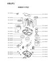Схема №1 KT850110/7QB с изображением Заварочный блок (диффузор) для кофеварки (кофемашины) Krups SS-202843