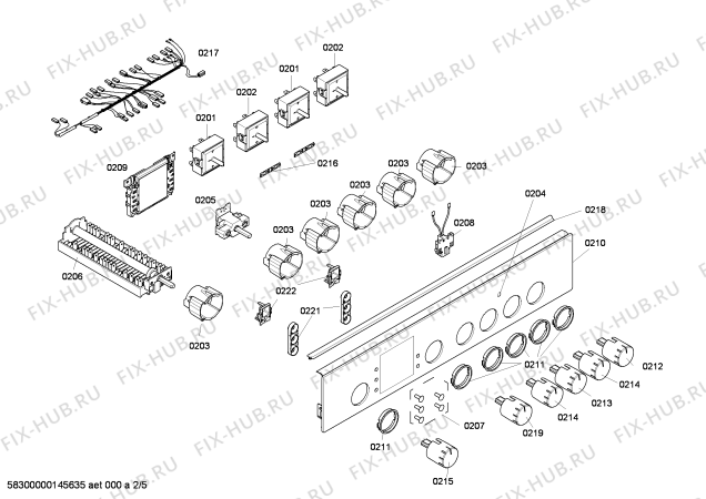 Схема №1 HLN444420V с изображением Ручка выбора температуры для плиты (духовки) Bosch 00612772