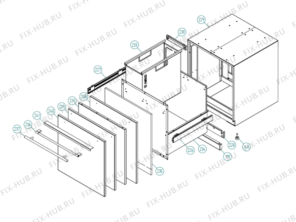 Взрыв-схема посудомоечной машины Gorenje D1996 CE   -Stainless (900001853, DW95FI) - Схема узла 05