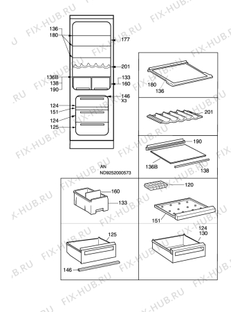 Взрыв-схема холодильника Electrolux ERB4008 - Схема узла C10 Interior