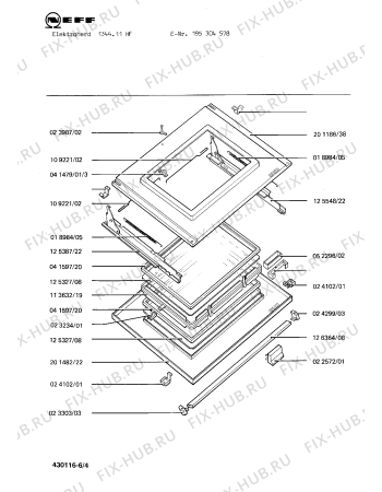 Взрыв-схема плиты (духовки) Neff 195304578 1344.11HF - Схема узла 04