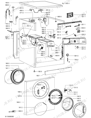 Схема №1 AWO/D 6108/1 с изображением Блок управления для стиралки Whirlpool 481074290596