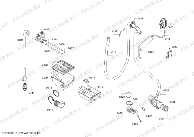 Взрыв-схема стиральной машины Bosch WAK20260IN Maxx - Схема узла 04