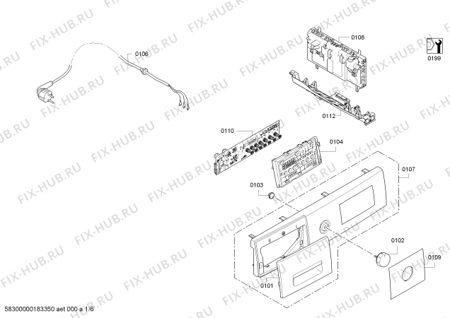 Схема №1 WT47W448DN iQ500 selfCleaning condenser с изображением Силовой модуль запрограммированный для электросушки Siemens 00634059