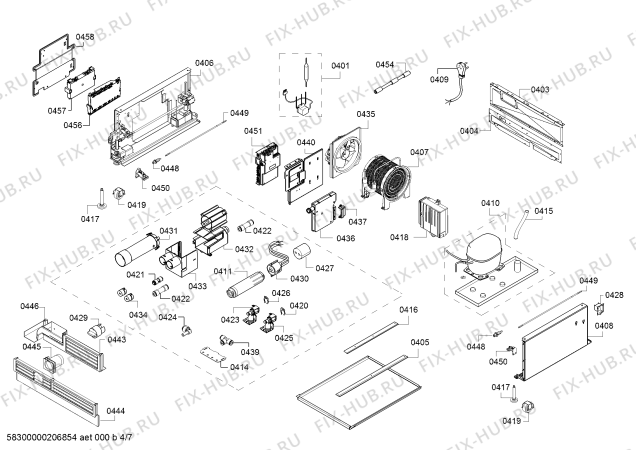 Схема №1 RF463304 Gaggenau с изображением Держатель для холодильной камеры Bosch 10005889