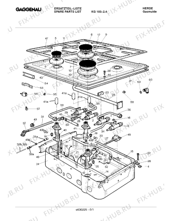 Схема №1 KG103214 с изображением Варочная панель для духового шкафа Bosch 00210593