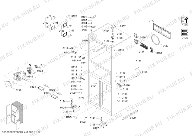 Схема №1 KM46FS20TI CN FRFC Domestic с изображением Дверь для холодильной камеры Siemens 00717261