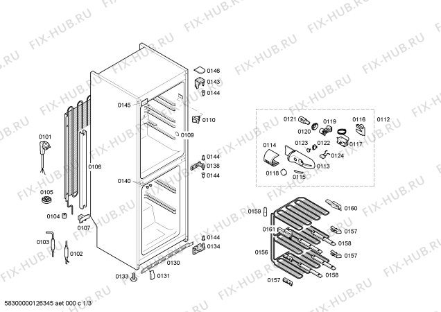 Схема №1 KGV28V00GB с изображением Дверь для холодильника Bosch 00244265
