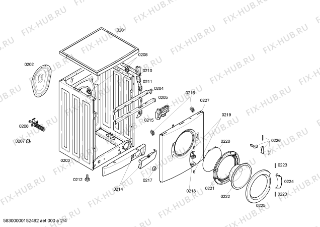 Схема №1 CM0801BTR с изображением Панель управления для стиральной машины Bosch 00703576