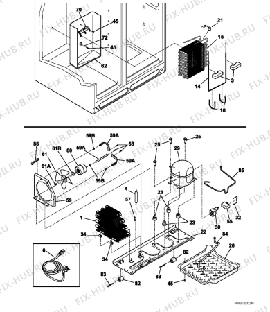 Взрыв-схема холодильника Aeg 7388KG5 - Схема узла Cooling system 017
