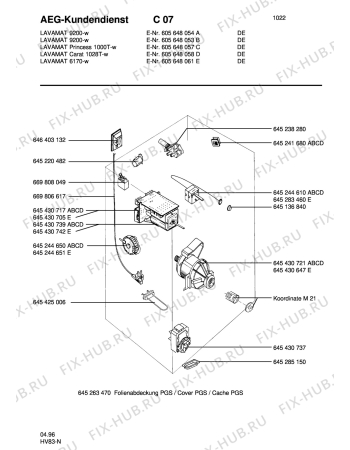 Взрыв-схема стиральной машины Aeg LAV6170-W - Схема узла Electrical equipment