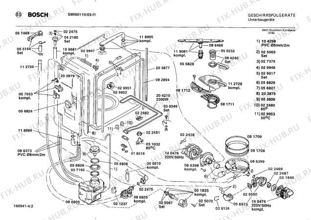 Схема №1 SMI6021SK SMI6021 с изображением Панель для посудомоечной машины Bosch 00119052