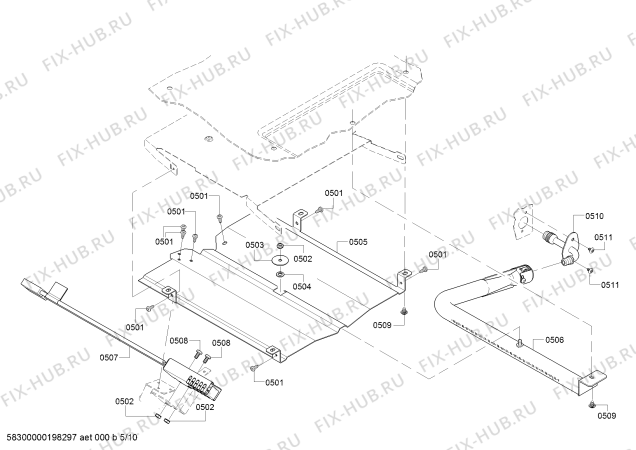 Схема №1 HGIP054UC Bosch с изображением Кабель для плиты (духовки) Bosch 12006318