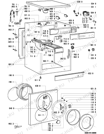 Схема №1 AWP 019 с изображением Переключатель для стиралки Whirlpool 481941258677