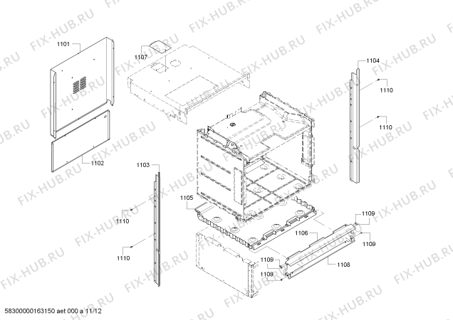 Схема №1 MEMCW271ES с изображением Панель для духового шкафа Bosch 00678667