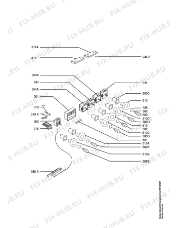 Взрыв-схема плиты (духовки) Aeg CE43003-2-W CAMPAIGN - Схема узла Functional parts 267