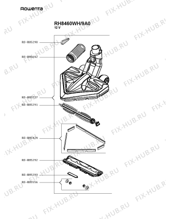 Схема №1 RH8460WH/9A0 с изображением Щетка (насадка) для мини-пылесоса Rowenta RS-RH5727
