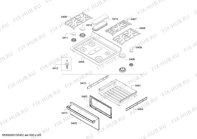 Схема №1 HGS5L53UC с изображением Крышка для электропечи Bosch 00649308