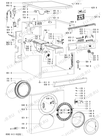 Схема №1 WAK 9777 с изображением Блок управления для стиралки Whirlpool 480111100364