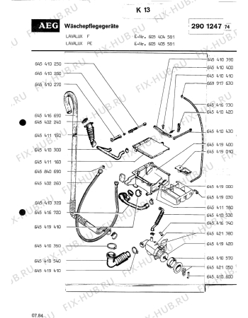 Взрыв-схема посудомоечной машины Aeg LAVALUX PE - Схема узла Section7