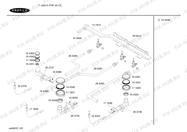 Схема №1 T-33015 с изображением Панель управления для плиты (духовки) Bosch 00354705