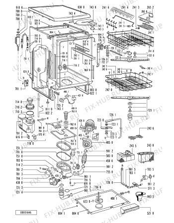 Схема №1 ADP 2656 WHM с изображением Обшивка для посудомойки Whirlpool 481245370742