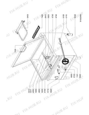 Схема №1 AGB 506/WP с изображением Разбрызгиватель для духового шкафа Whirlpool 483286000865