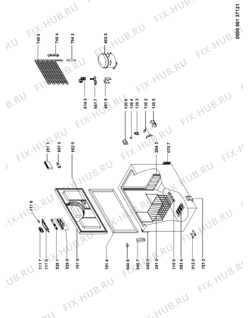 Схема №1 AFG 6897 DGT с изображением Дверь для холодильника Whirlpool 481241610156
