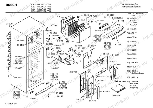 Схема №1 RSV355526J CONTINENTAL с изображением Реле для холодильной камеры Bosch 00492161