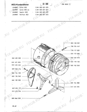 Взрыв-схема стиральной машины Aeg LAVPERFECT 853 - Схема узла Section4