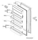 Схема №1 ERN2212AOW с изображением Дверь для холодильника Aeg 140032819017