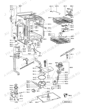 Схема №1 GSI 5519/1 WS с изображением Обшивка для электропосудомоечной машины Whirlpool 481245373156