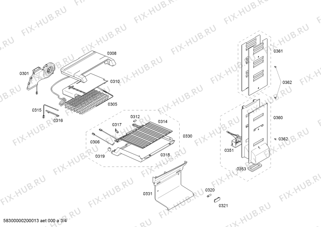 Схема №1 KGN39XI43 Bosch с изображением Дверь для холодильной камеры Bosch 00715538