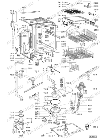 Схема №1 ADG 9995 с изображением Сенсорная панель для электропосудомоечной машины Whirlpool 480140102107