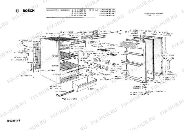 Схема №1 0701184818 KUE180U с изображением Электрический предохранитель для холодильной камеры Bosch 00046112