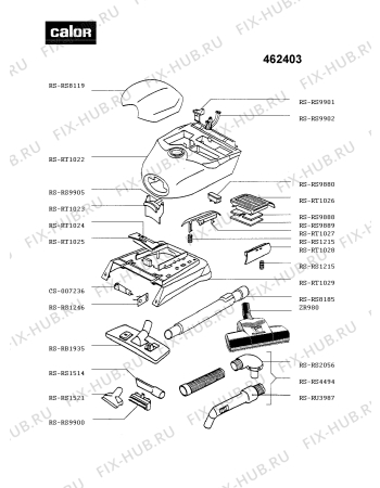 Взрыв-схема пылесоса Calor 462403 - Схема узла 462403FR.__2
