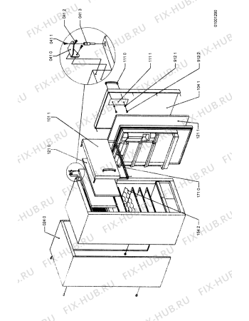 Схема №1 KDA 4310/AL/LH с изображением Винт (болт) для холодильника Whirlpool 481253518042