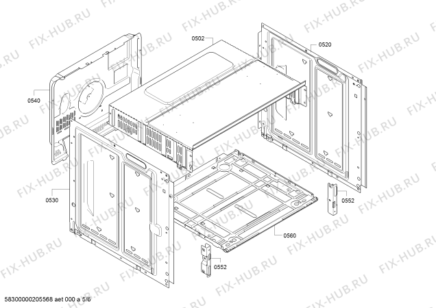 Схема №1 HBA23B150B Bosch с изображением Кабель для духового шкафа Bosch 10001250