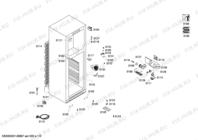 Схема №1 KDV25V60 с изображением Дверь морозильной камеры для холодильной камеры Bosch 00685613