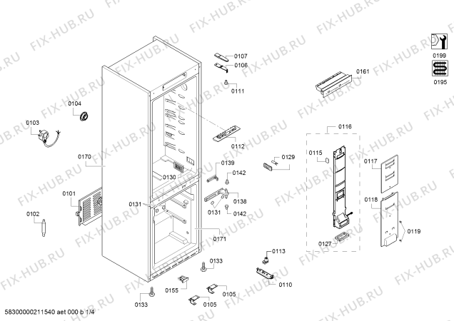 Схема №1 BD3056W3UN, Profilo с изображением Стеклопанель для холодильной камеры Bosch 11028325