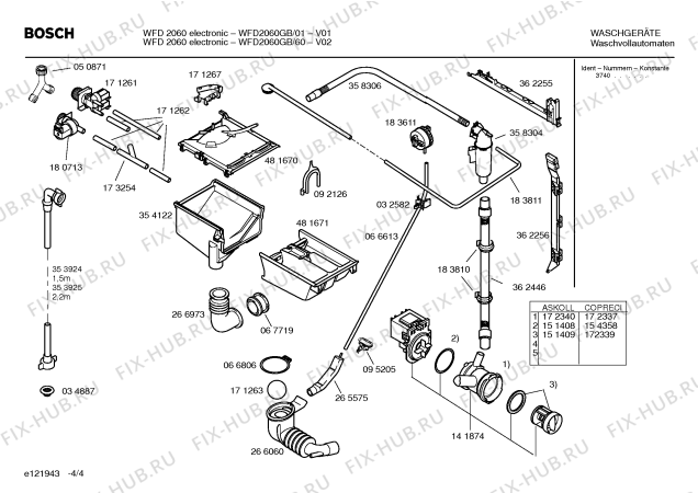 Схема №1 WFD2060GB WFD2060 Electronic с изображением Панель управления для стиралки Bosch 00363050