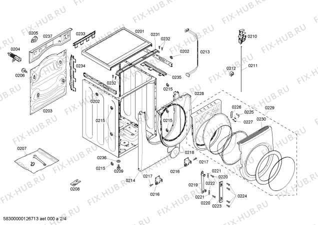 Схема №1 WFMC1001UC Nexxt 100 Series с изображением Кабель для стиралки Bosch 00610195