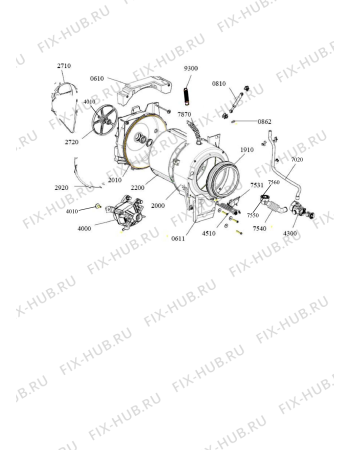 Схема №1 AWOS70800 с изображением Декоративная панель для стиральной машины Whirlpool 482000014506