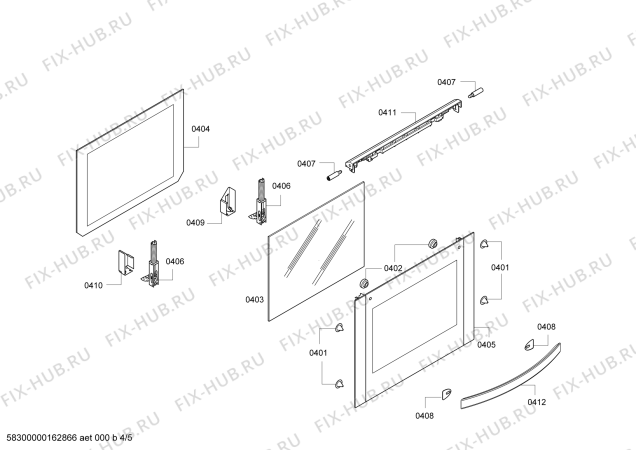 Схема №1 P1HEB74351 с изображением Фронтальное стекло для духового шкафа Bosch 00684916