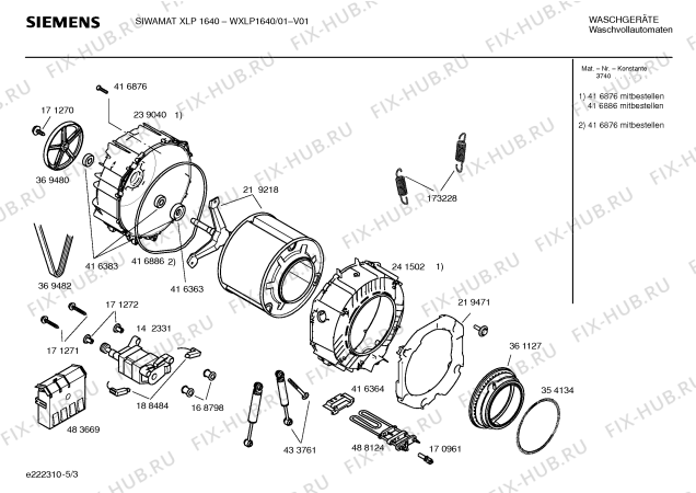 Схема №1 WXLP1440 SIWAMAT XLP 1440 с изображением Инструкция по установке и эксплуатации для стиралки Siemens 00588998